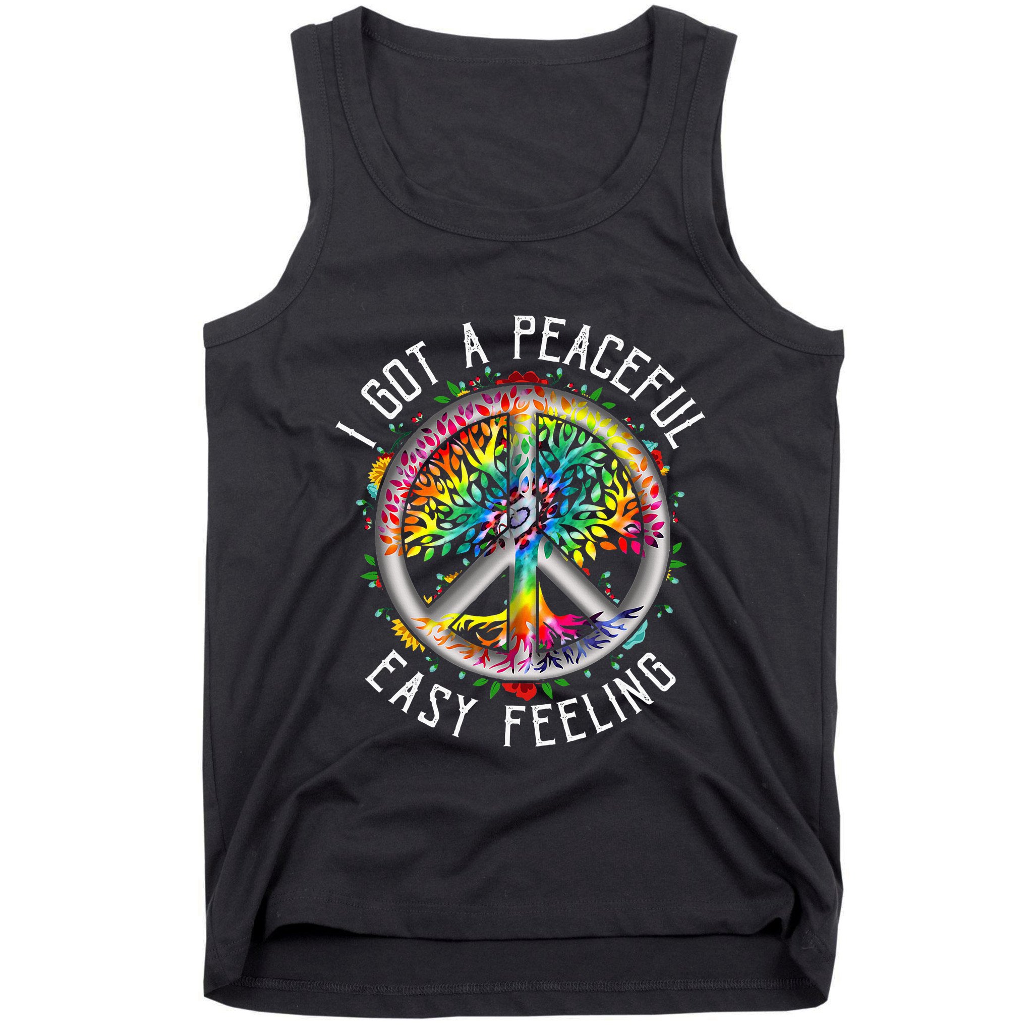 Peaceful EasyFeeling Tie Dye Hippie 1960s Vibes Tank Top