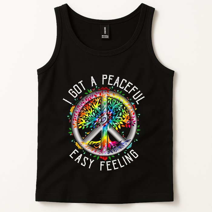 Peaceful EasyFeeling Tie Dye Hippie 1960s Vibes Tank Top