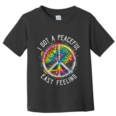 Peaceful EasyFeeling Tie Dye Hippie 1960s Vibes Toddler T-Shirt