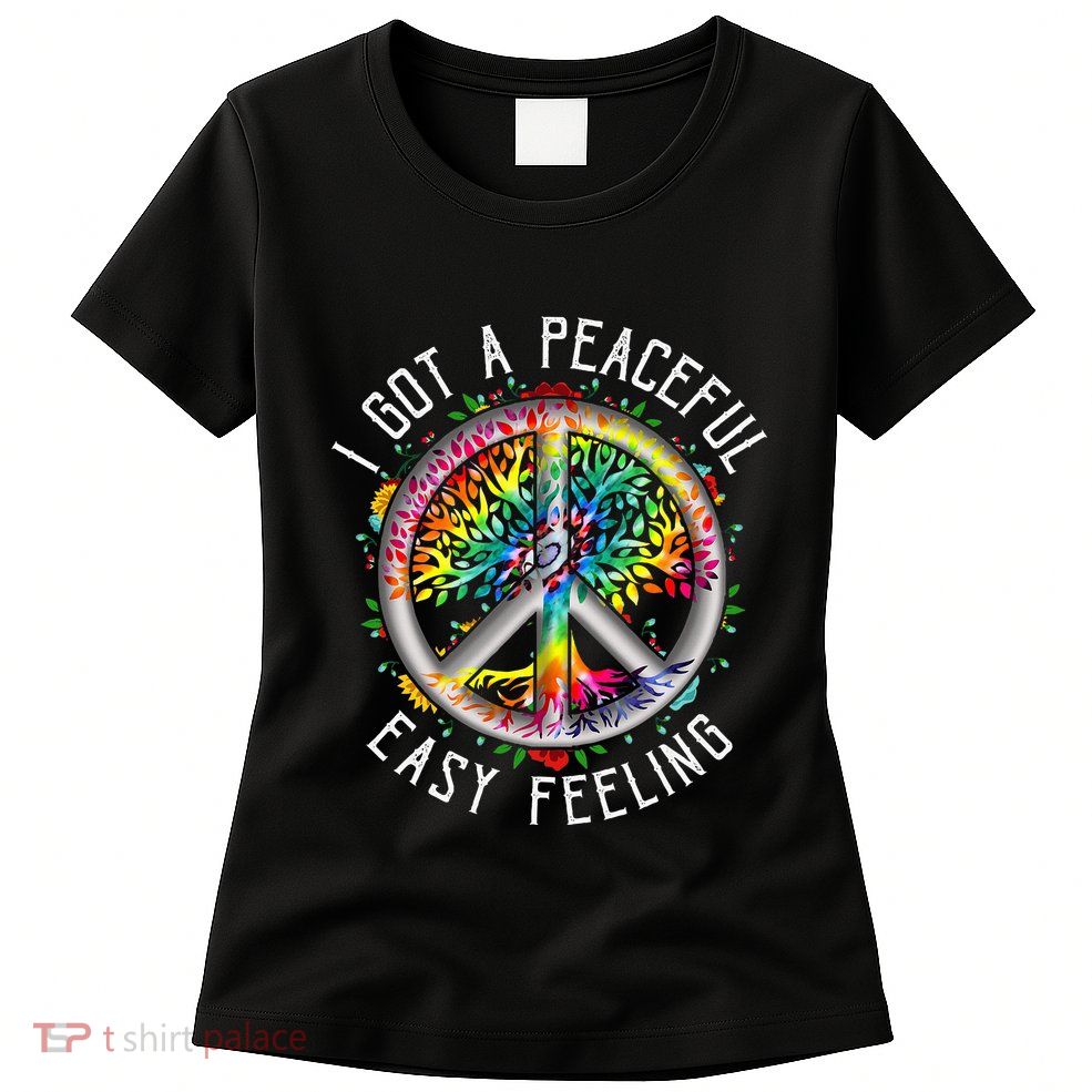 Peaceful EasyFeeling Tie Dye Hippie 1960s Vibes Womens T-Shirt