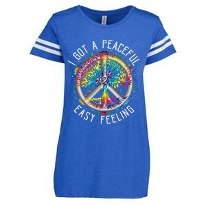 Peaceful EasyFeeling Tie Dye Hippie 1960s Vibes Enza Ladies Jersey Football T-Shirt