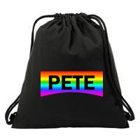 Pete Buttigieg LGBT Rainbow Drawstring Bag