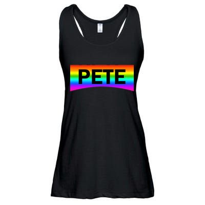 Pete Buttigieg LGBT Rainbow Ladies Essential Flowy Tank