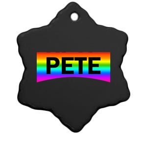 Pete Buttigieg LGBT Rainbow Ceramic Star Ornament