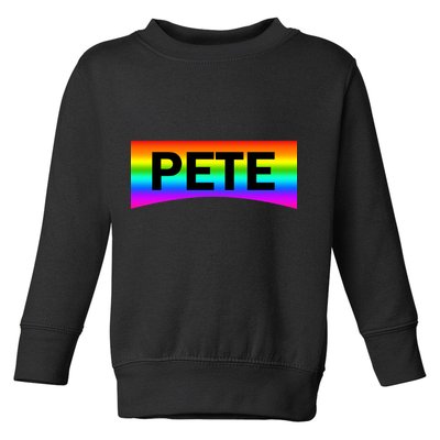 Pete Buttigieg LGBT Rainbow Toddler Sweatshirt