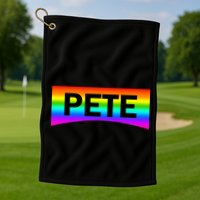 Pete Buttigieg LGBT Rainbow Golf Towel