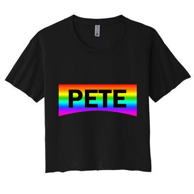 Pete Buttigieg LGBT Rainbow Crop Top