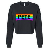 Pete Buttigieg LGBT Rainbow Cropped Pullover Crew