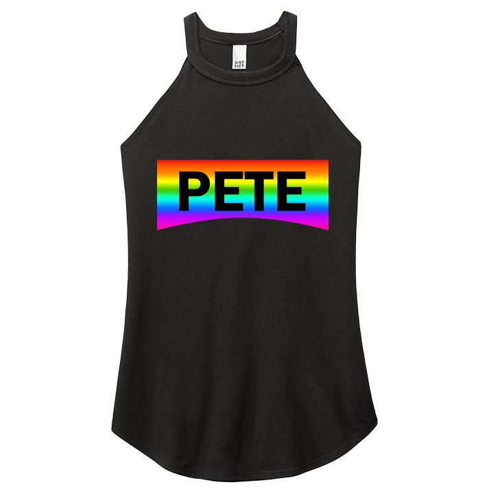 Pete Buttigieg LGBT Rainbow Women's Perfect Tri Rocker Tank