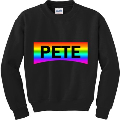 Pete Buttigieg LGBT Rainbow Kids Sweatshirt