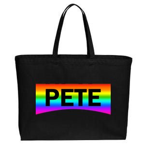 Pete Buttigieg LGBT Rainbow Cotton Canvas Jumbo Tote