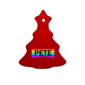 Pete Buttigieg LGBT Rainbow Ceramic Tree Ornament