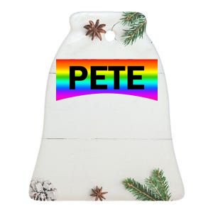 Pete Buttigieg LGBT Rainbow Ceramic Bell Ornament