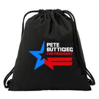 Pete Buttigieg Presidential Star Drawstring Bag