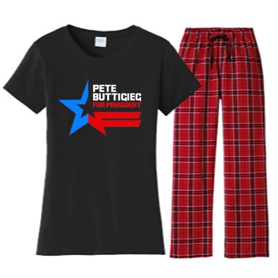 Pete Buttigieg Presidential Star Women's Flannel Pajama Set