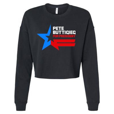 Pete Buttigieg Presidential Star Cropped Pullover Crew