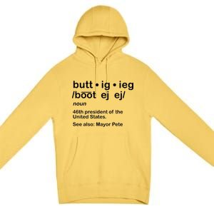 Pete Buttigieg Pronunciation Definition Premium Pullover Hoodie