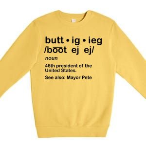 Pete Buttigieg Pronunciation Definition Premium Crewneck Sweatshirt