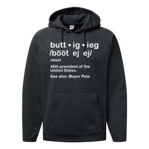 Pete Buttigieg Pronunciation Definition Performance Fleece Hoodie