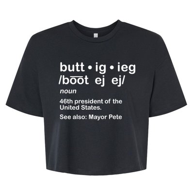 Pete Buttigieg Pronunciation Definition Bella+Canvas Jersey Crop Tee