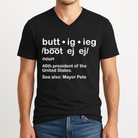 Pete Buttigieg Pronunciation Definition V-Neck T-Shirt