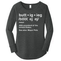 Pete Buttigieg Pronunciation Definition Women's Perfect Tri Tunic Long Sleeve Shirt