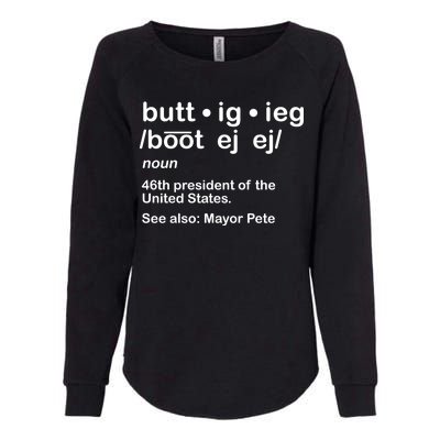 Pete Buttigieg Pronunciation Definition Womens California Wash Sweatshirt