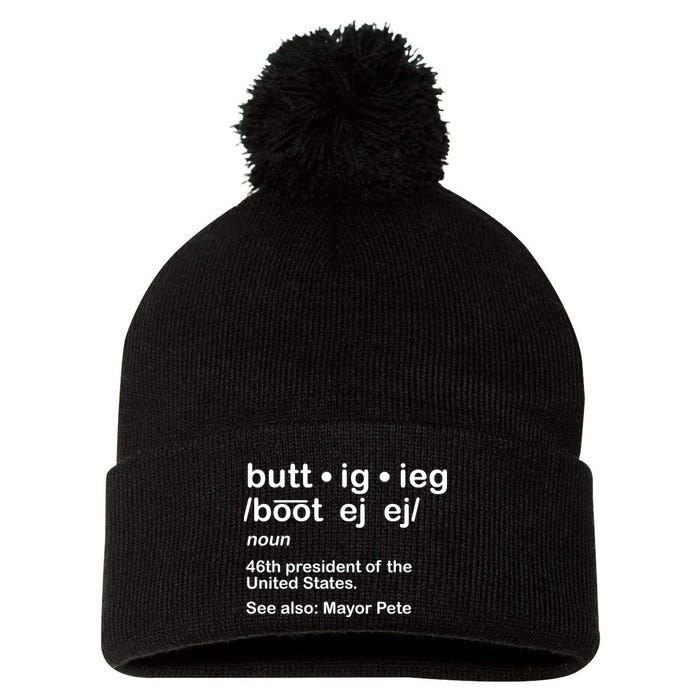 Pete Buttigieg Pronunciation Definition Pom Pom 12in Knit Beanie