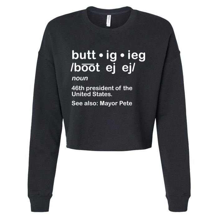 Pete Buttigieg Pronunciation Definition Cropped Pullover Crew