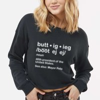 Pete Buttigieg Pronunciation Definition Cropped Pullover Crew