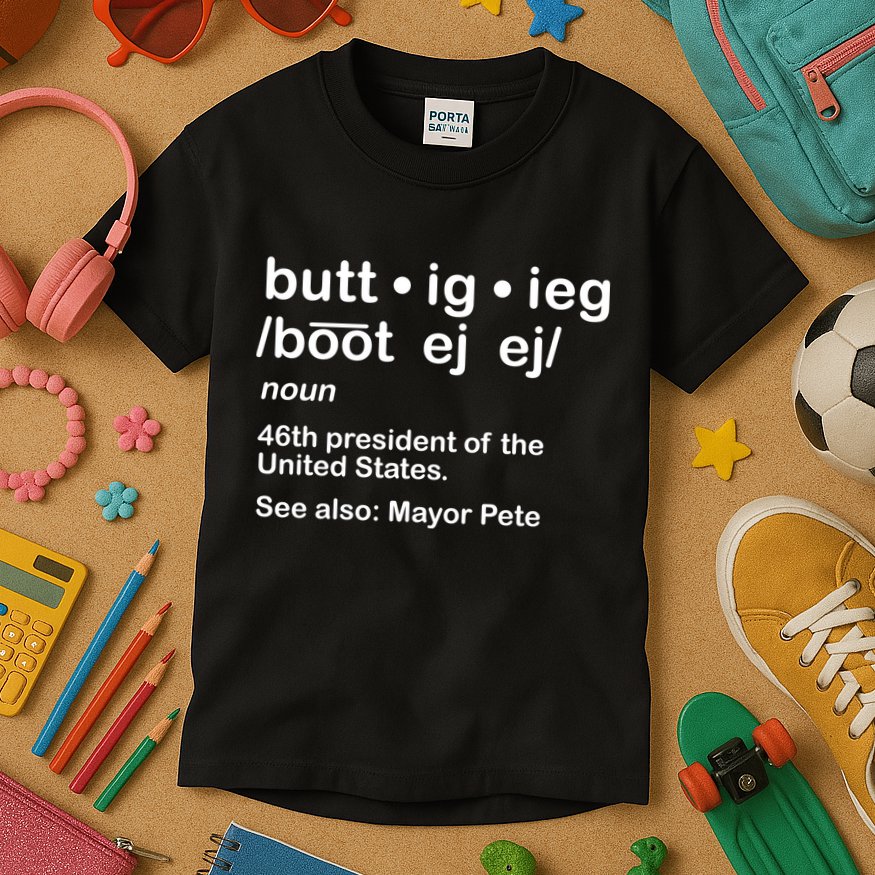 Pete Buttigieg Pronunciation Definition Kids T-Shirt