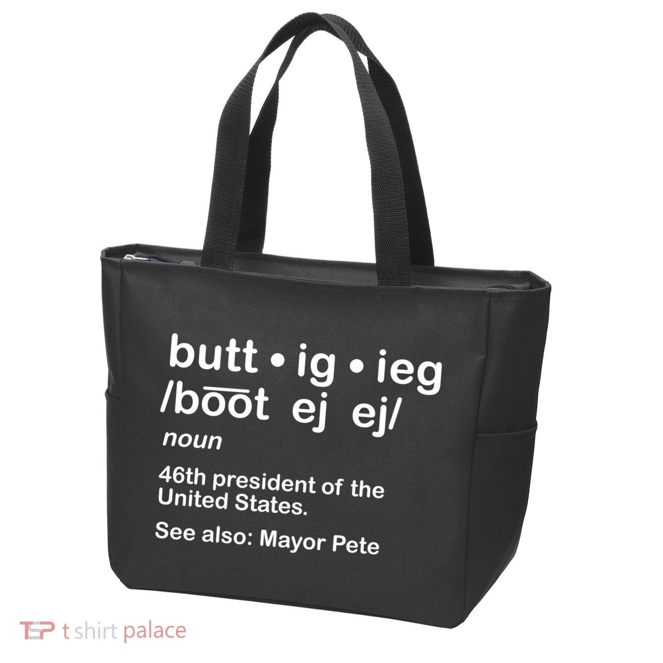 Pete Buttigieg Pronunciation Definition Zip Tote Bag