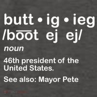 Pete Buttigieg Pronunciation Definition Vector Backpack