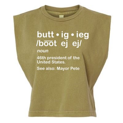 Pete Buttigieg Pronunciation Definition Garment-Dyed Women's Muscle Tee