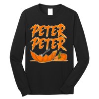 Peter Peter Pumpkin Eater- Pumpkin Face Long Sleeve Shirt