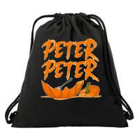 Peter Peter Pumpkin Eater- Pumpkin Face Drawstring Bag