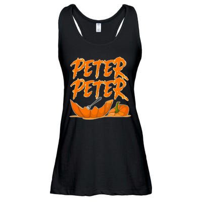 Peter Peter Pumpkin Eater- Pumpkin Face Ladies Essential Flowy Tank