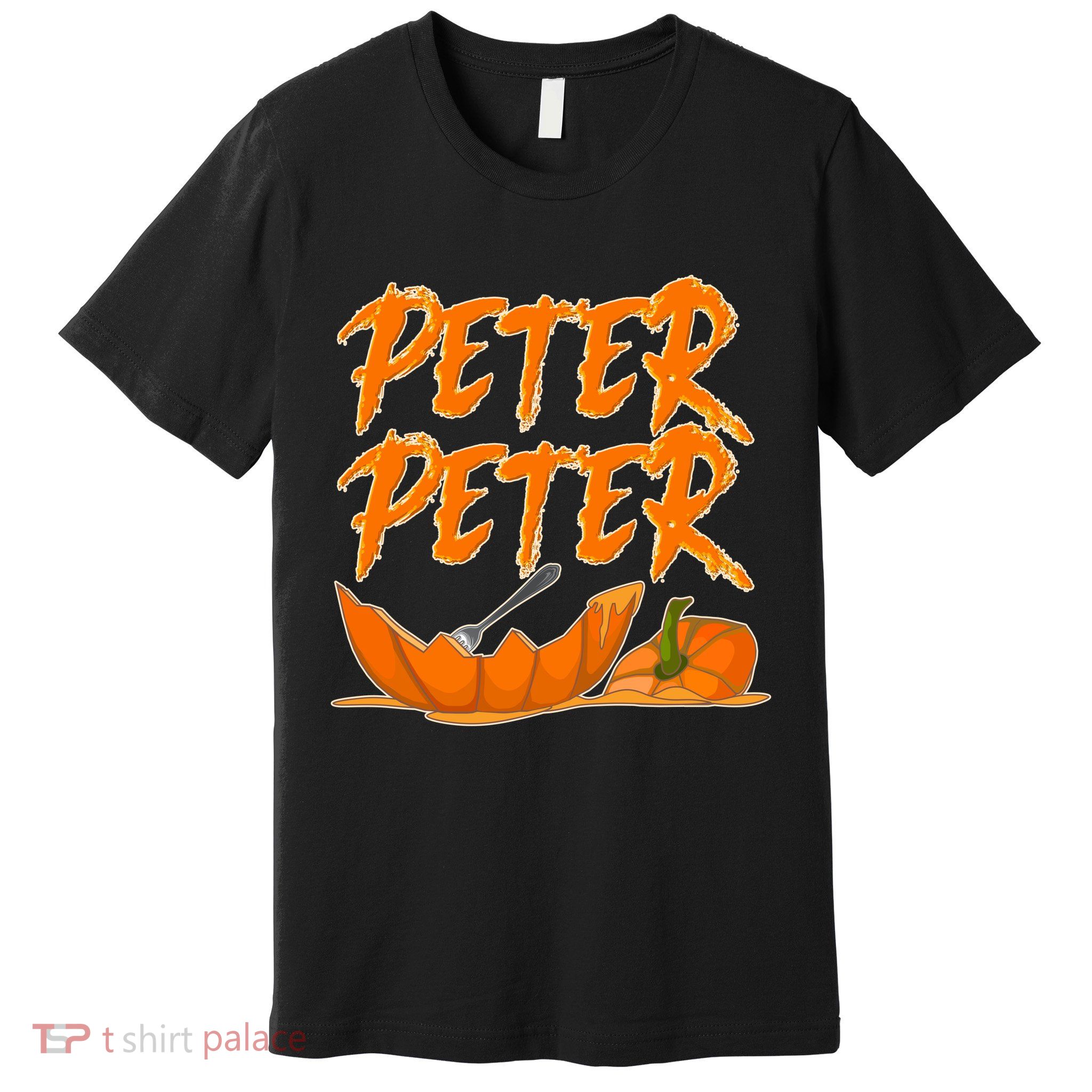 Peter Peter Pumpkin Eater- Pumpkin Face Premium T-Shirt