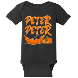 Peter Peter Pumpkin Eater- Pumpkin Face Baby Bodysuit