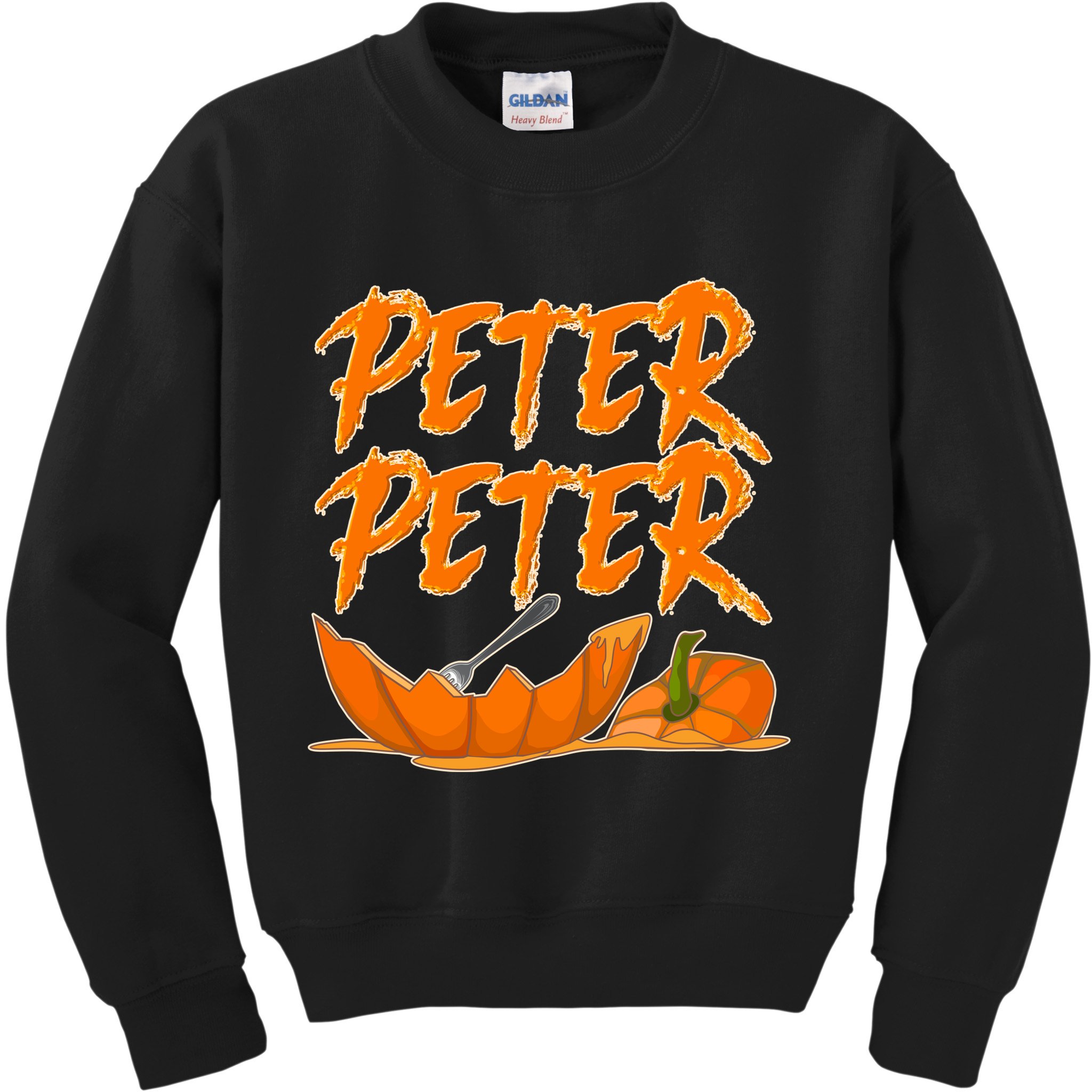 Peter Peter Pumpkin Eater- Pumpkin Face Kids Sweatshirt