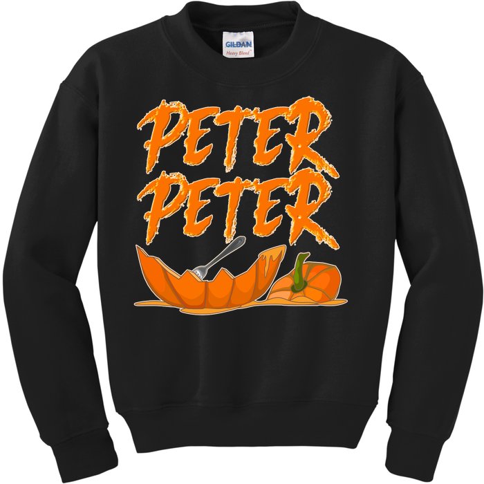 Peter Peter Pumpkin Eater- Pumpkin Face Kids Sweatshirt