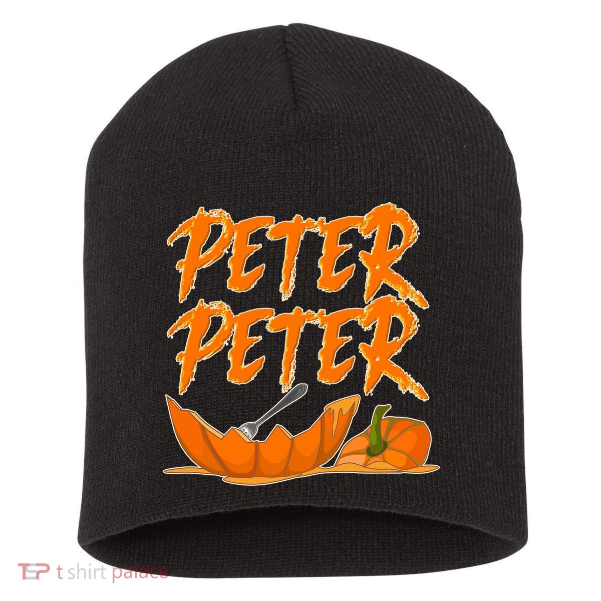 Peter Peter Pumpkin Eater- Pumpkin Face Short Acrylic Beanie