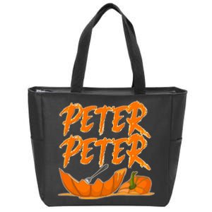 Peter Peter Pumpkin Eater- Pumpkin Face Zip Tote Bag