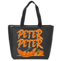 Peter Peter Pumpkin Eater- Pumpkin Face Zip Tote Bag