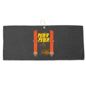 Peter Peter Pumpkin Eater Halloween Costume Large Microfiber Waffle Golf Towel