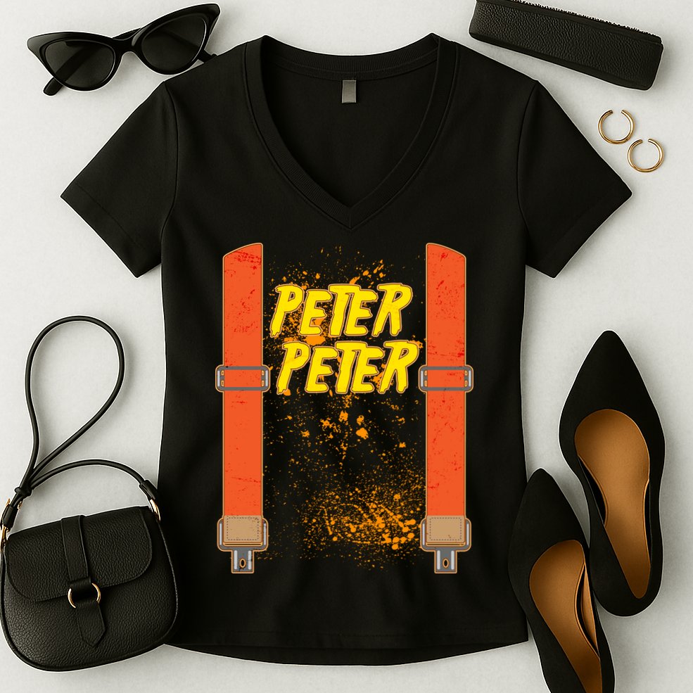 Peter Peter Pumpkin Eater Halloween Costume Women's V-Neck T-Shirt