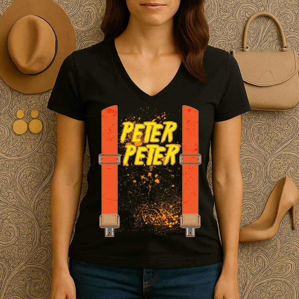 Peter Peter Pumpkin Eater Halloween Costume Women's V-Neck T-Shirt