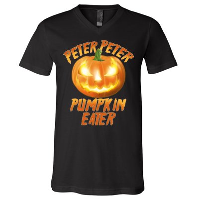 Peter Peter Pumpkin Eater Jack-o-lantern V-Neck T-Shirt