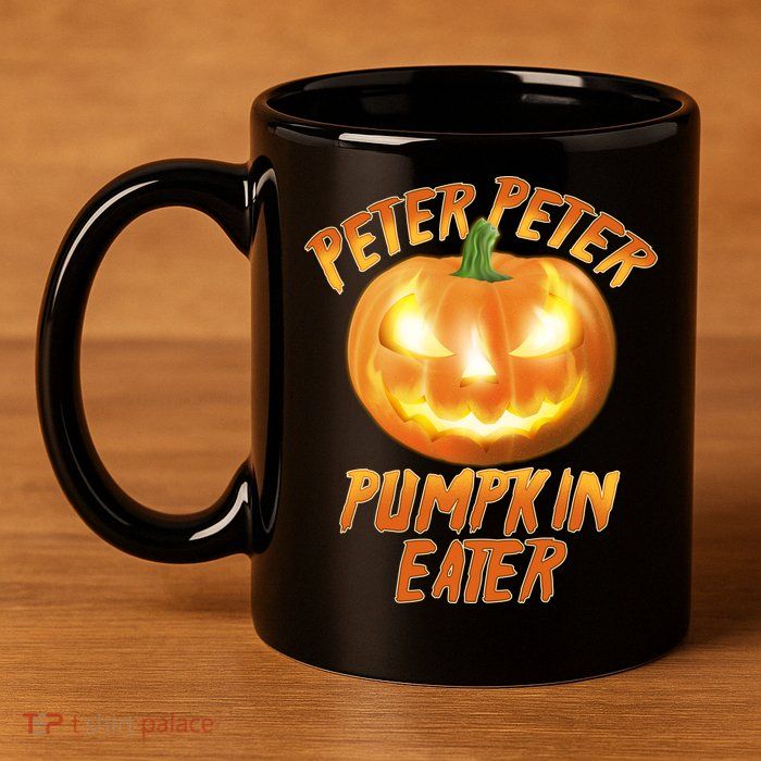 Peter Peter Pumpkin Eater Jack-o-lantern 11oz C Handle Ceramic Mug