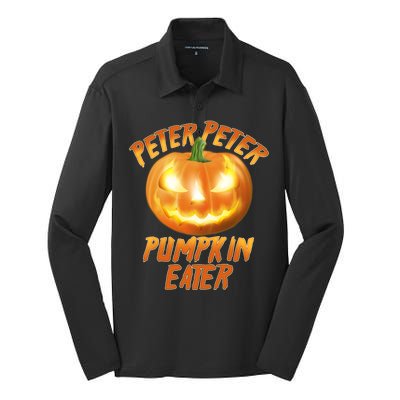 Peter Peter Pumpkin Eater Jack-o-lantern Silk Touch Performance Long Sleeve Polo